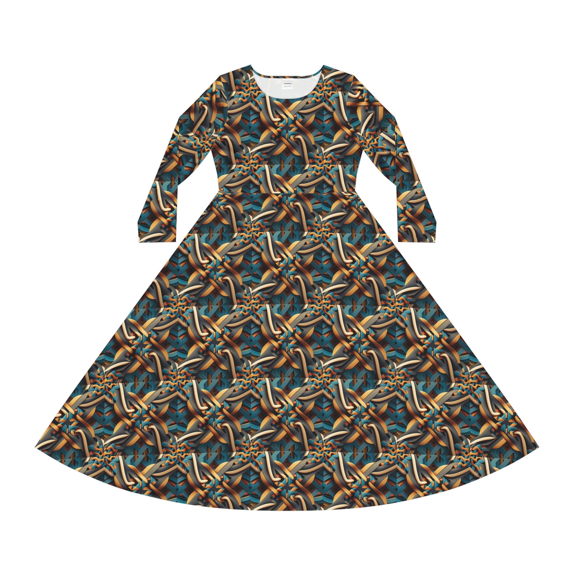 Primitive vabranium waves Women's Long Sleeve Dance Dress - Official primitive store